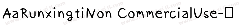 AaRunxingtiNon CommercialUse字体转换